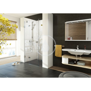 RAVAK - Brilliant Sprchové dvere trojdielne BSD3-120 L, 1185 mm – 1210 mm, ľavé, farba chróm, sklo transparent (0ULG0A00Z1)