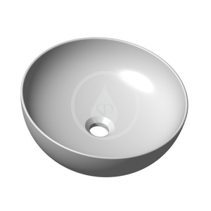 RAVAK - UNI Umývadlo na dosku, priemer 400 mm, bez prepadu, biela XJX01140003