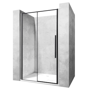 REA - Posuvné sprchové dveře Solar L/P 140 černé (REA-K6359) 2.jakost