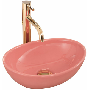 REA - Umývadlo na dosku Sofia mini Pink Shiny REA-U6335