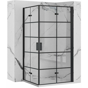 REA/S - Sprchovací kút Moliere dvere / dvere 80x80 BLACK MOLDD080080B