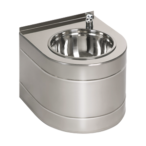 Sanela SLUN 14EB Nerezová pitná fontánka závěsná s automaticky ovládaným výtokem, 6V,povrch lesklý (SL 93142)