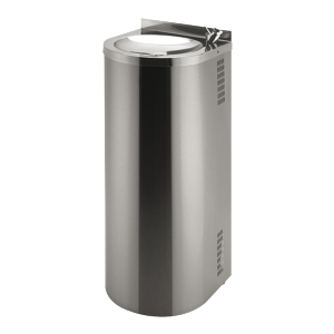 Sanela SLUN 43C Nerezová pitná fontána určená k montáži ke stěně, s chladící jednotkou, s tlačnou pitnou armaturou, povrch misky vysoce lesklý, povrch opláštění matný (SL 83438)