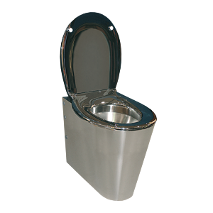 Sanela SLWN 03 Nerezové WC na podlahu BEZ sedátka, montáž pomocí montážní desky, matné (SL 94030)