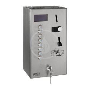SANELA - Nerezové příslušenství Mincový automat na jednu až tri sprchy – priame ovládanie SLZA 01M
