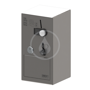 SANELA - Nerezové příslušenství Mincový automat na jednu sprchu, interaktívne ovládanie SLZA 03N