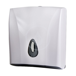 SANELA - Plastové doplňky Zásobník na skládané papírové ručníky, plast, bílý (SLDN 03)