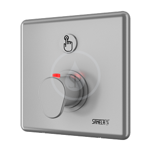 SANELA - Senzorové sprchy Ovládanie spŕch tlačidlom piezo s termostatickým ventilom na teplú a studenú vodu, chróm SLS 02PT
