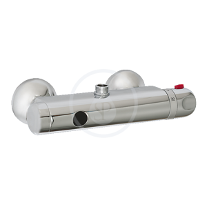 SANELA - Senzorové sprchy Termostatická nástenná sprchová batéria s horným vývodom na batériové napájanie, chróm SLS 03B