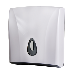 Sanela SLDN 03 Zásobník na skládané papírové ručníky, bílý plast ABS (SL 72030)