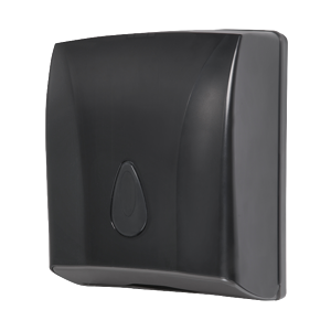 Sanela SLDN 03N Zásobník na skládané papírové ručníky, černý plast ABS (SL 72031)