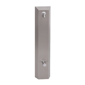 Sanela SLZA 21T Nerezový sprchový nástěnný panel bez piezo tlačítka - pro dvě vody, regulace termostatem (SL 88216)