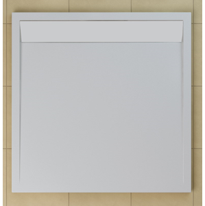 SanSwiss ILA sprchová vanička,čtverec 80x80x3 cm, bílá-kryt bílý, 800//30 (WIQ0800404)