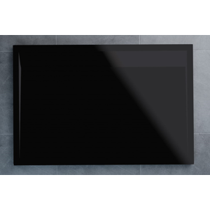 SanSwiss ILA sprchová vanička,obdélník 100x80x3,5 cm, černý granit-kryt černý matný, 1000/800/35 (WIA8010006154)