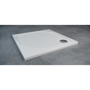 SanSwiss MARBLEMATE sprchová vanička bílá,čtverec 100x100x3 cm,1000/30, (WMQ100004)