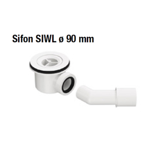 SanSwiss sifon 90mm bez krytky+přechod.koleno 40/50mm, LIVADA SIWL (SIWL)