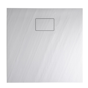 SAPHO - ACORA sprchová vanička,litaty mramor,štvorec 80x80x2,7cm, biela,dekor kameň AC001