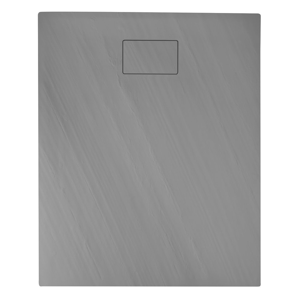 SAPHO - ACORA sprchová vanička,litý mramor,obdĺžnik 100x80x2,9cm, šedá,dekor kameň AC023