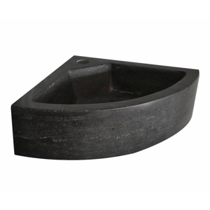 SAPHO - BLOK kamenné roh. umývadlo 30x30 cm, čierny Antracit 2401-30