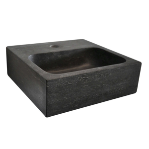 SAPHO - BLOK kamenné umývadlo 30x10x30 cm, čierny Antracit 2401-29