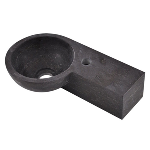 SAPHO - BLOK kamenné umývadlo 40x23cm, čierny Antracit 2401-32