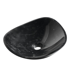 SAPHO - BLOK kamenné umývadlo 40x12cm, čierny Marquin, leštený (2401-10)