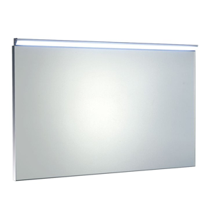 AQUALINE - BORA zrkadlo v ráme 1000x600mm s LED osvetlením a s prepínačom, chróm AL716