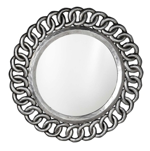 SAPHO - CERCLE kulaté zrcadlo v rámu, 80x80cm, stříbrná (IN138)