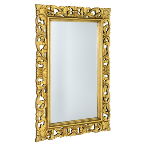 SAPHO - DESNA zrkadlo v ráme, 80x100cm, zlatá Antique IN352