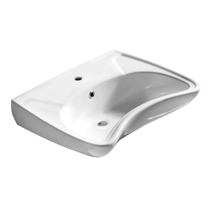 ISVEA - HANDICAP keramické umývadlo pre telesne postihnutých, 59,5x45,6cm, biela (3001) 10TP60060