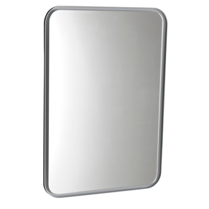 SAPHO - FLOAT zaoblené LED podsvícené zrcadlo v rámu 500x700mm, bílá (22571)