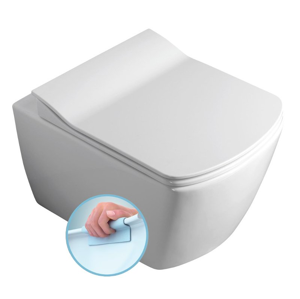 SAPHO - GLANC závesná WC misa, Rimless, 37x51,5 cm, biela GC321