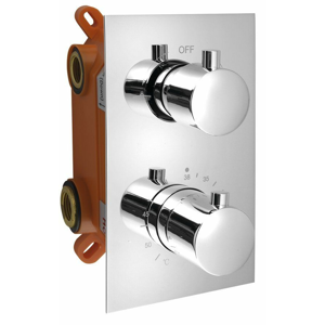 SAPHO - KIMURA Podomietková sprchová termostatická batéria, box, 2 výstupy, chróm KU382