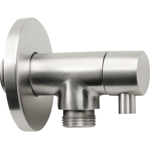 SAPHO - MINIMAL rohový ventil s rozetou, 1/2'x 3/8' pro studenou vodu, nerez (MI058S)
