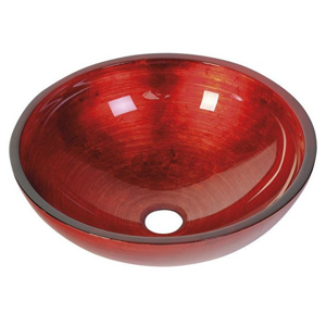 SAPHO - MURANO ROSSO IMPERO sklenené umývadlo na dosku, priemer 40cm, červené AL5318-63