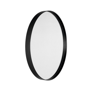 SAPHO - ORBITER zrkadlo guľaté s popruhom, ø 50cm, čierna mat ORB050