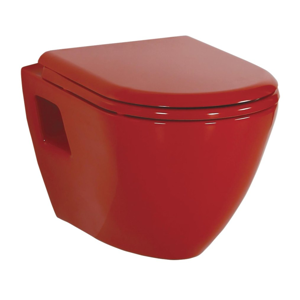 SAPHO - PAULA závěsná WC mísa, 35,5x50cm, červená (TP325-11KI)