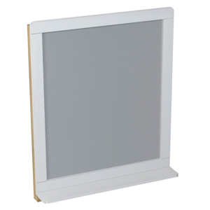 SAPHO - PRIM zrkadlo s policou, 70x84x14cm, Cedar/biela (PM001)