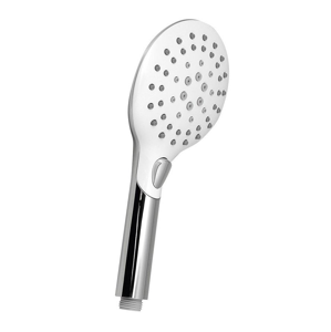 SAPHO - Ručná sprcha s tlačidlom, 6 režimov sprchovania, priemer 120mm, ABS/chróm,biela (1204-20)