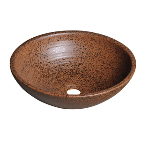 SAPHO SAPHO - ATTILA keramické umyvadlo, průměr 42,5 cm, terakota hnědá (DK004)