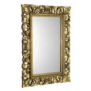 SAPHO - SCULE zrkadlo v ráme, 70x100cm, zlatá Antique IN163