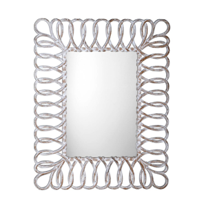 SAPHO - SEVILLA zrkadlo v ráme, 80x120cm, biela (IN236)