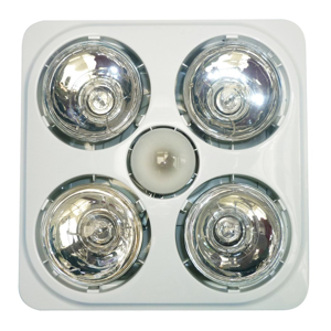 SAPHO - Stropný kúpeľňový infraohrievač s osvetlením a ventilátorom, 1240 W, biela TC545