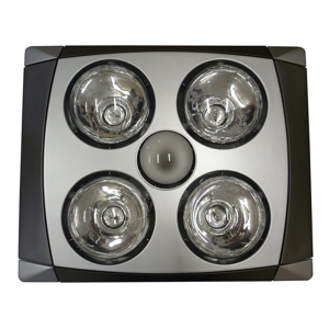 SAPHO - Stropný kúpeľňový infraohrievač s osvetlením a ventilátorom, 1240 W, chróm mat TC516