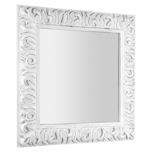 SAPHO - ZEEGRAS zrcadlo v rámu, 90x90cm, bílá (IN395)