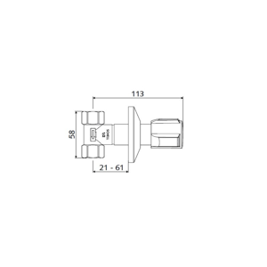 Schell podomítkový ventil 1/2" chrom Comfort, tělo mosazné (S191140699)