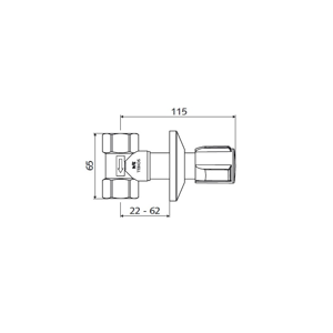 Schell podomítkový ventil 3/4" chrom Comfort, tělo mosazné (S191150699)