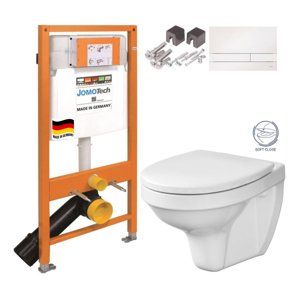 JOMOTech modul pre závesné WC s bielou doskou + WC CERSANIT DELFI + SOFT SEDADLO 174-91100900-00 DE2