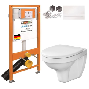 JOMOTech modul pre závesné WC s bielou doskou + WC CERSANIT DELFI + SEDADLO 174-91100900-00 DE1