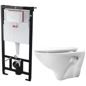 /SET/ALCAPLAST - SET Sádromodul - předstěnový instalační systém určený pro suchou instalaci 1,2 m + WC CERSANIT MITO + SEDÁTKO (AM101/1120 X MI1)